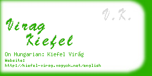 virag kiefel business card